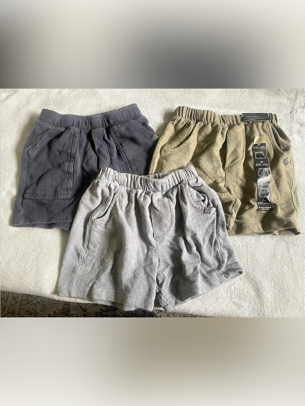 modern moments by Gerber Organic Cotton Waffle Knit Shorts 2T